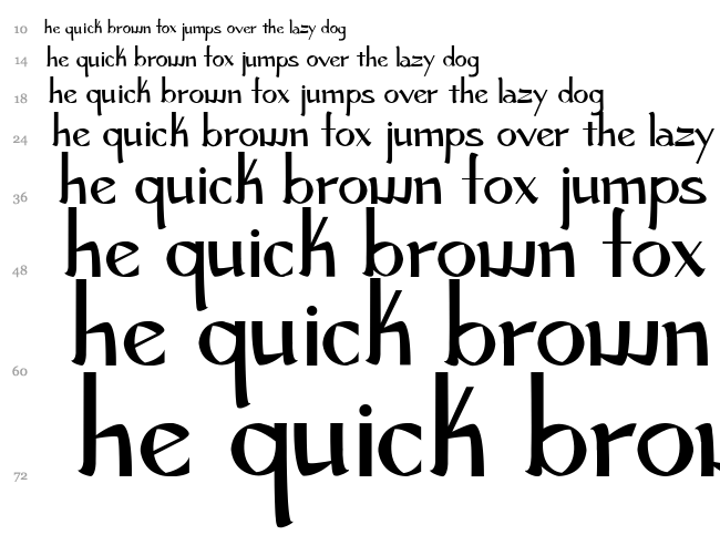 Robust and Husky font waterfall